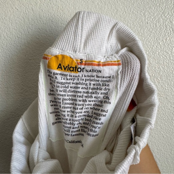 Aviator Nation Rainbow Waffle Knit Jogger Pants - Picture 5 of 9